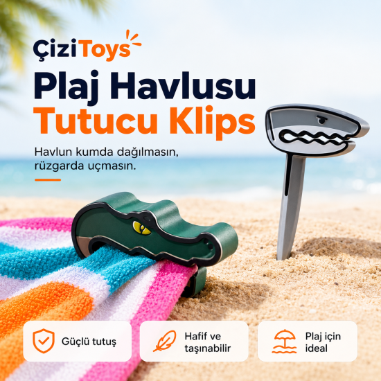3D Plaj Havlusu Sabitleyici Aparat (Rüzgara Dayanıklı)